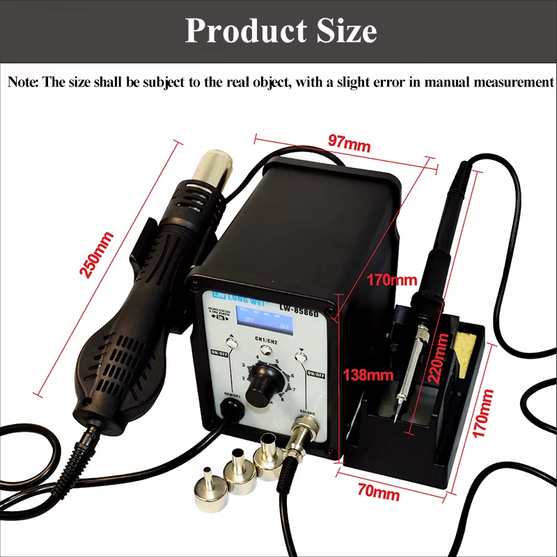 LW-8586D 2 in 1 750W Hot Air G - đánh giá và giá 2 In 1 Soldering Rework Station 750W
