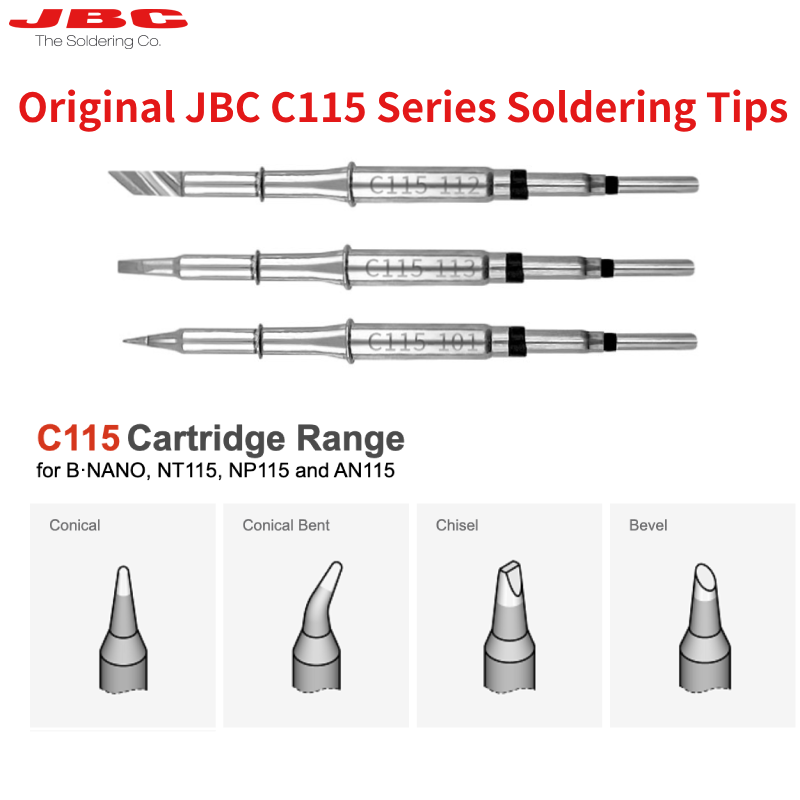 Original JBC C115 Cartridges S - đánh giá và giá C115 Nano Soldering Iron Station
