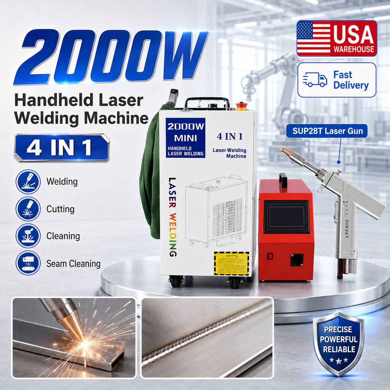 2000W Laser Welding 4 in 1Lase - đánh giá và giá Laser Soldering Machine Handheld